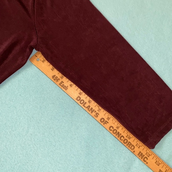 CHICO’S set TRAVELERS cardigan and no tummy pull on pants burgundy NEW size 12 - Picture 12 of 16
